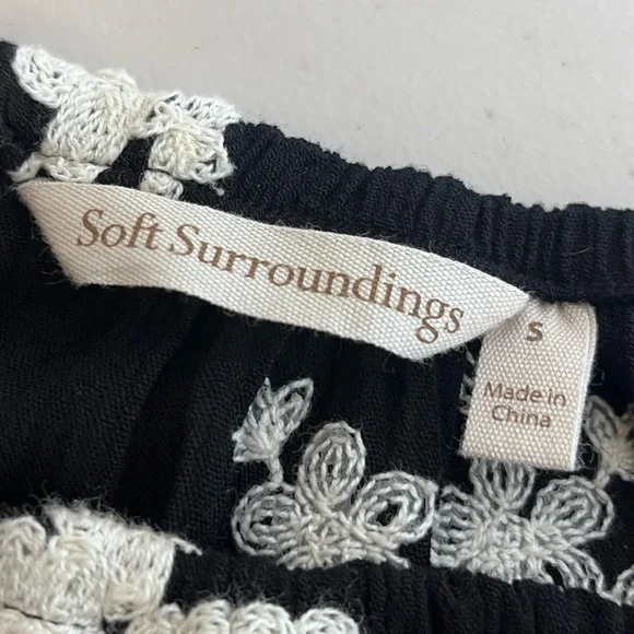 Soft Surrounding Boho Floral Embroidered Sz S Tunic Top - Picture 8 of 11